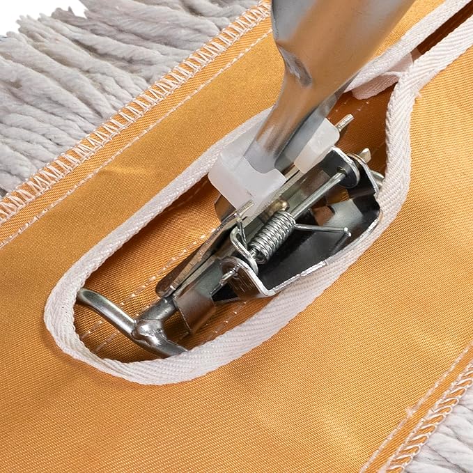 Commercial Dust Mop – 48” Floor Sweeper for Tiles, Hardwood, and Laminate Floors, with Aluminum Broom Handle, Reusable Duster Head - Complete with Cleaning Cloth