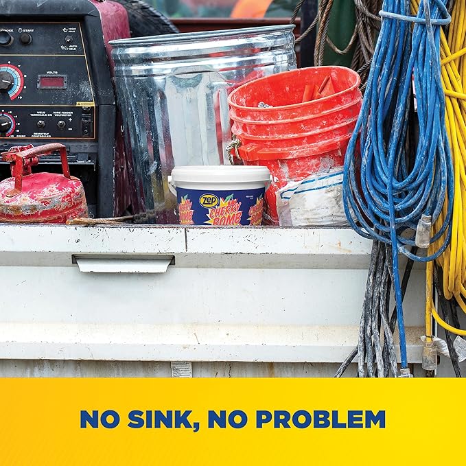 Zep Cherry Bomb Hand Cleaner Towels - 130 Towels Per Bucket (Case Of 4) 346601 Removes Stubborn Industrial Soils Such As Grease, Tar, Ink, Paints and More