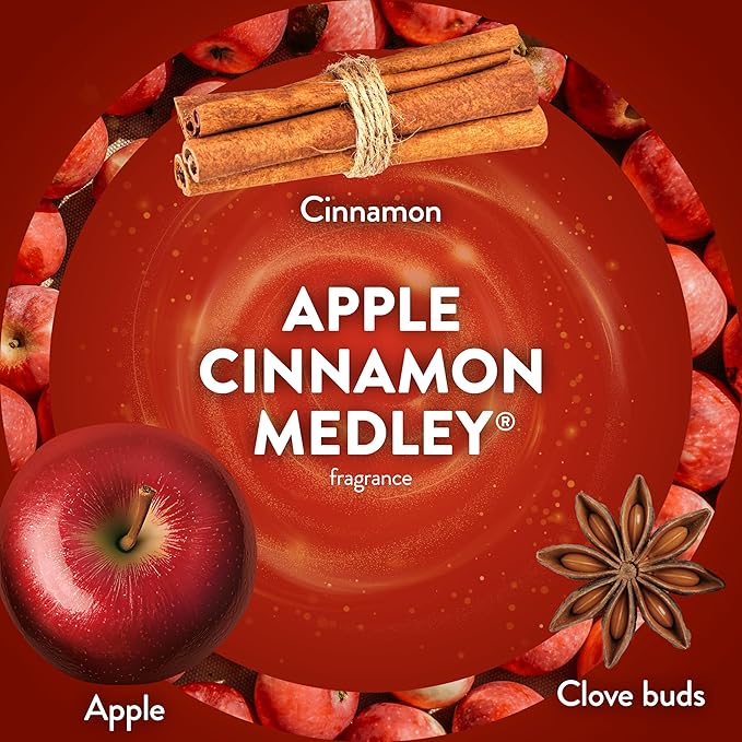 Air Wick Plug in Scented Oil Refill, 7ct, Apple Cinnamon Medley, Fall Scent, Essential Oils, Air Freshener