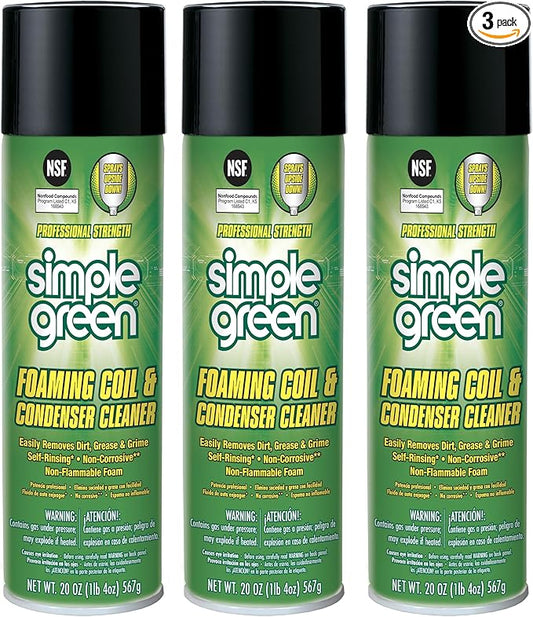Simple Green Foaming Coil Cleaner 20oz Aerosol (Pack of 3)