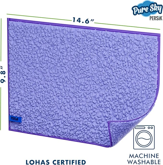 Pure-Sky Magic Deep Clean Cleaning Cloth – JUST ADD Water No Detergents Needed - Multipurpose Ultra Microfiber Cloth - Stick-Attachable for Mop, or as Handheld Microfiber Towels to Clean Any Surfaces