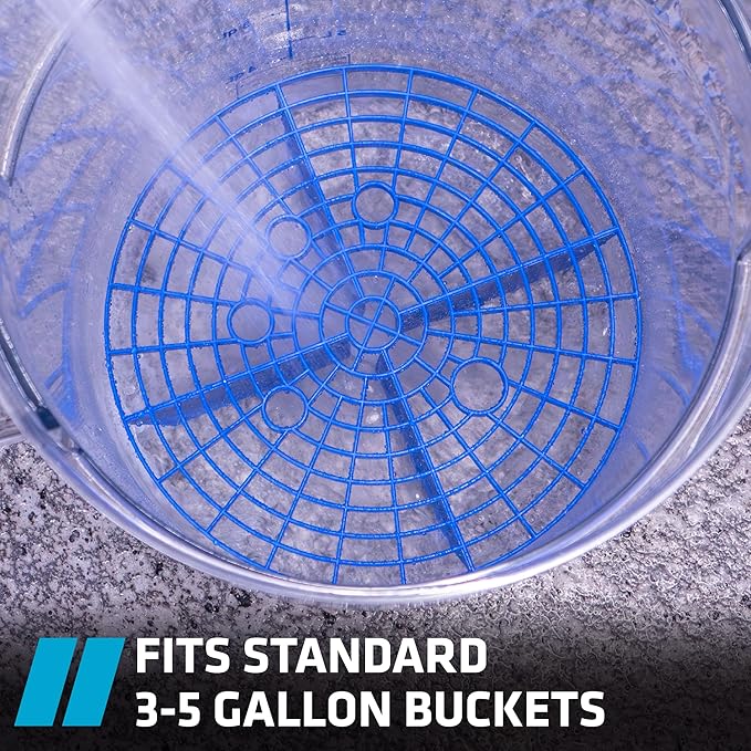 VIKING Automotive Bucket Insert Grit Trap for Car Wash and Detail Kits, Helps Remove Dirt and Debris from Microfiber, Mitts, Cloths, and Sponges, Blue