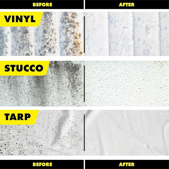 STAR BRITE Mold Stain & Mildew Stain Remover + Cleaner – Lifts Dirt & Removes Mildew Stains on Contact - 22 OZ Spray, clear (085616SS)