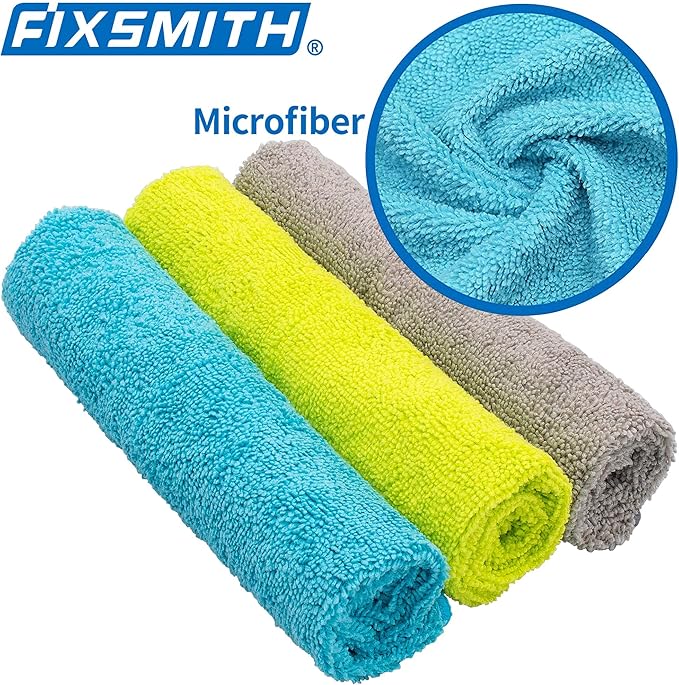 FIXSMITH Microfiber Cleaning Cloth - Pack of 50, Microfiber Towels for Cars 16 x 12 in, Highly Absorbent Cleaning Rags, Lint-Free, Streak-Free Cleaning Cloths for Car Kitchen Home Office