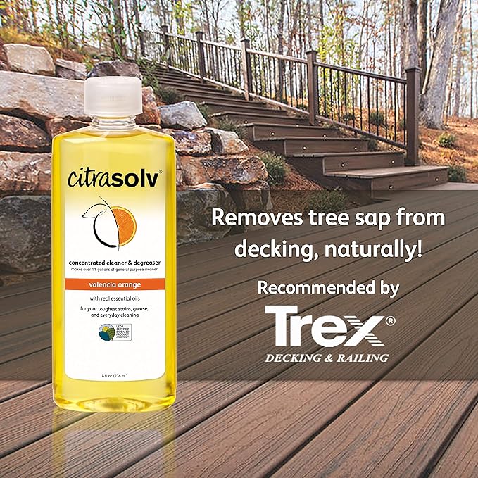 Citra Solv Concentrated Cleaner & Degreaser, Deodorizer, Home & Outdoor, Adhesive Remover, Paint Thinner, Natural Orange Oil, Valencia Orange 8 Fl Oz