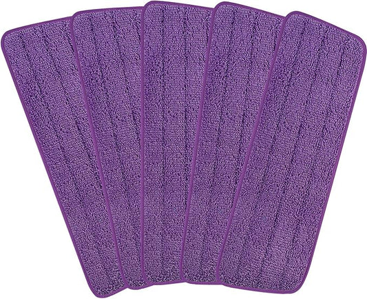16.5 inch Reusable Mop Pads Microfiber Spray Mop Replacement Heads for Wet/Dry Mops Compatible with Bona Floor Care System (5 Pack)
