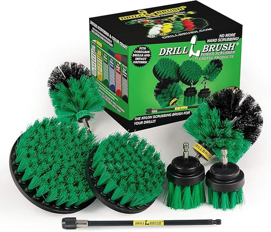 Kitchen Cleaning Supplies - Household Scrubber Set - Kitchen Cleaner Brushes - Oven Scrubbing Tools - Household Cleaning Supplies - Pan and Pot Scrub Brush for Home - Drill Brush Kit to Clean Fridge