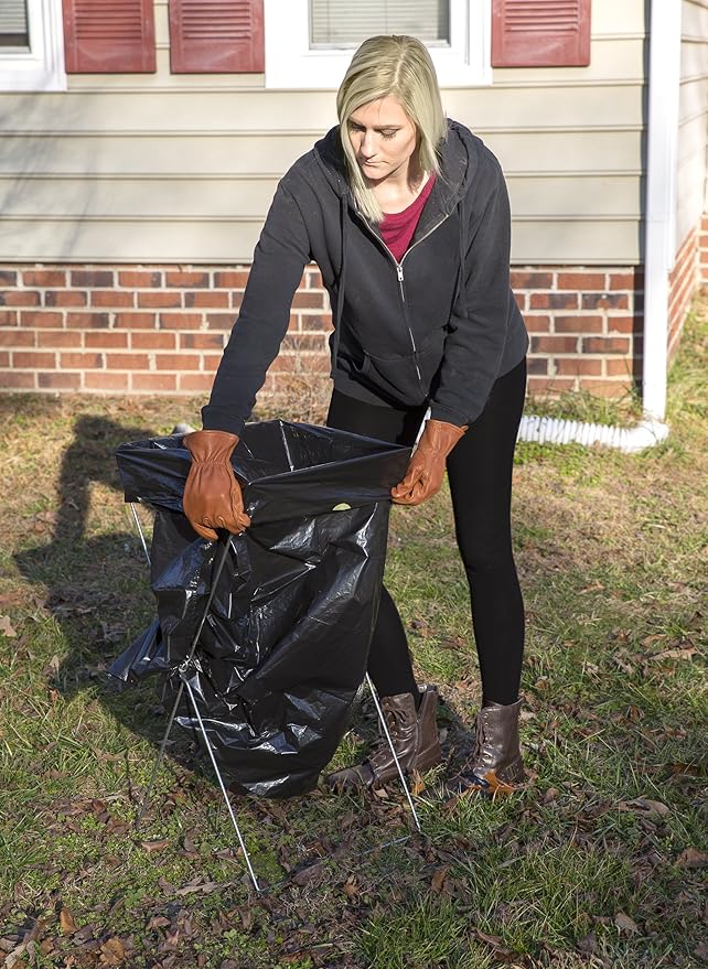 Midwest Gloves & Gear Bag Caddy - Portable Bag Stand for 33 to 39 Gallon Trash Bags, Style 52H8, 2018 Version, 2 Pack, Metal