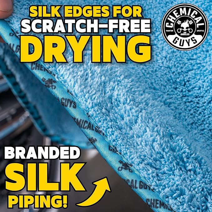 Chemical Guys Woolly Mammoth Large, Super Absorbent and Soft Microfiber Towels for Cars, Blue (36 x 25 inches)