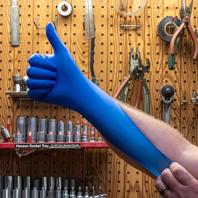 DENCO DISTRIBUTING, INC. Griptensity Biodegradable Textured Nitrile Gloves - Powder & Latex Free - 6MIL - 10 Boxes Per Case