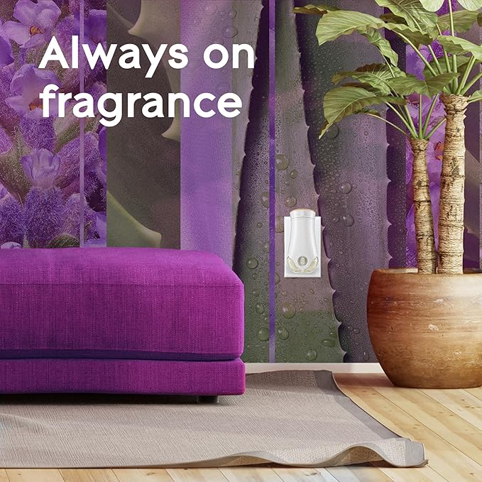 Glade PlugIns Refills Air Freshener, Tranquil Lavender & Aloe, Scented and Essential Oils for Home and Bathroom, 0.67 Fl Oz, 10 Count