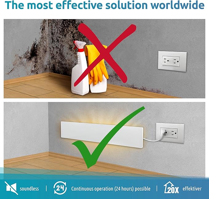 ELIAS Mold Dry - Mold Remover Wall Heating without Chemicals - Alternative to Mold Spray - Anti Mold Agent for Any Room - Can be Used as a Base or Extension Module