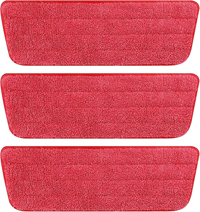 3 Pack Microfiber Reusable Mop Pads for Bona Mop, Wet/Dry Floor Cleaning Refill Mop Pads, Spray Mop Hard Wood Floor Mop Pads Refills, Machine Washable Power Mop Pads Replacement