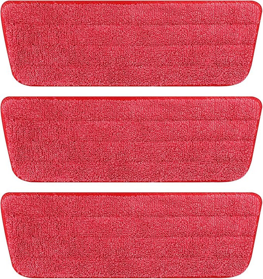 3 Pack Microfiber Reusable Mop Pads for Bona Mop, Wet/Dry Floor Cleaning Refill Mop Pads, Spray Mop Hard Wood Floor Mop Pads Refills, Machine Washable Power Mop Pads Replacement