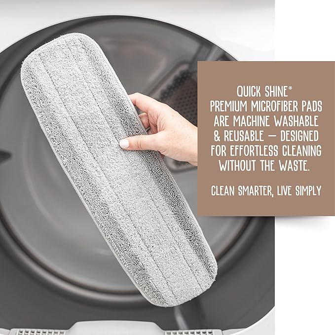 Quick Shine Ultimate Gold Spray Mop Kit | All-in-One 10 Piece Kit w/ Interchangeable Attachments | No Batteries Needed | Pro Cleaning System for All Floor Types | 2-in-1 Mop