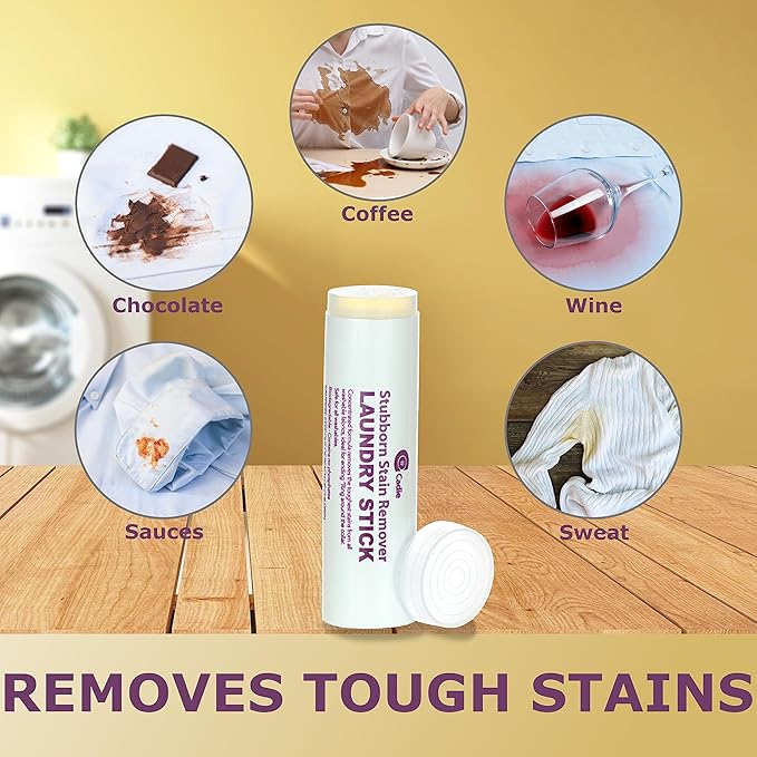 Laundry Stain Remover Stick, Pre Wash Spot Cleaner for Clothes Fabric Cotton, Wool, Synthetics, for Oil, Blood, Coffee, Wine | Clean on the Go, 1 Pack