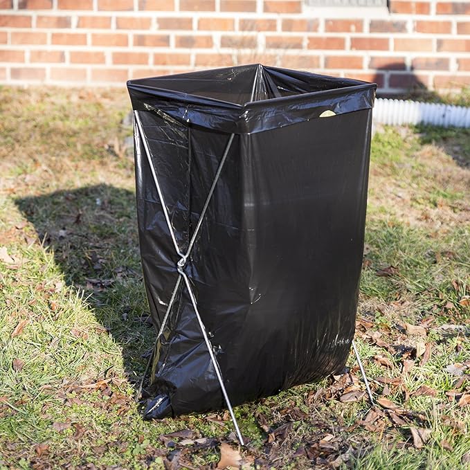 Midwest Gloves & Gear Bag Caddy - Portable Bag Stand for 33 to 39 Gallon Trash Bags, Style 52H8, 2018 Version, 2 Pack, Metal