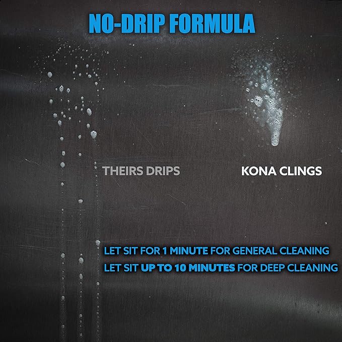 Kona Safe/Clean Grill Cleaner Spray [2-Pack] - Kitchen Degreaser Spray, Griddle Cleaner, Oven Cleaner, Heavy Duty, Non-Toxic, Fume Free & Eco-Friendly Outdoor Grill Degreaser, Biodegradable