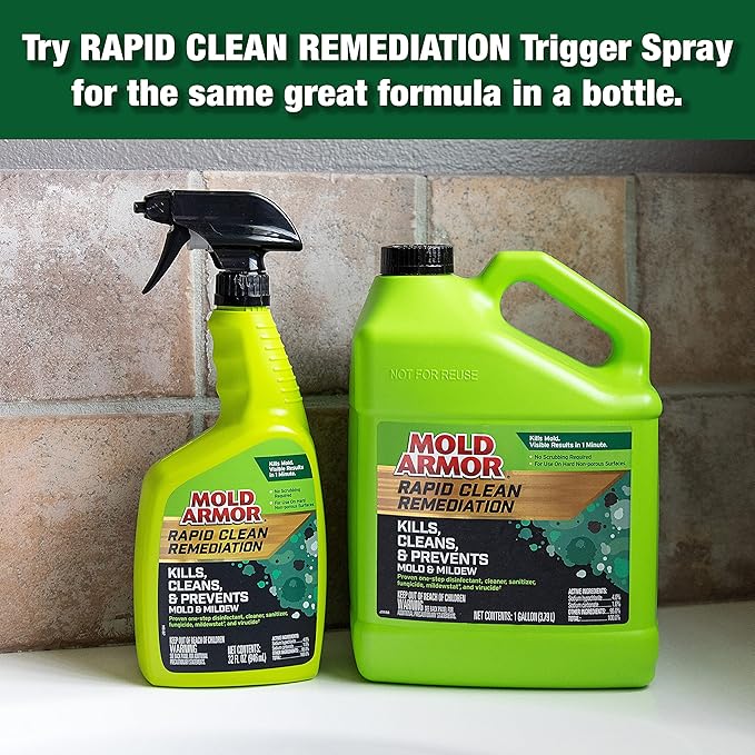 Mold Armor Rapid Clean Remediation, 1 Gallon; Kills, Cleans & Prevents Mold & Mildew